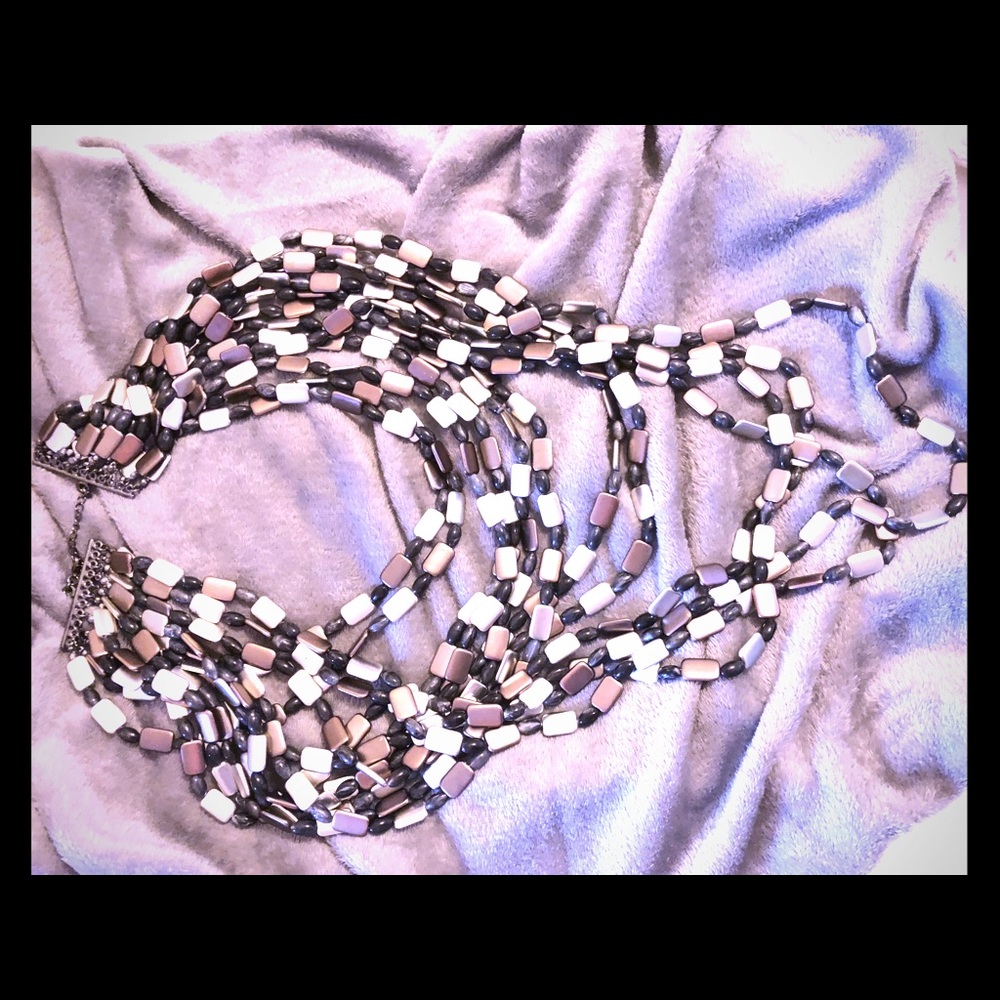 Bebe layered beaded necklace